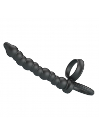 Черная насадка на пенис для двойного проникновения Dillion - Baile - купить с доставкой в Подольске