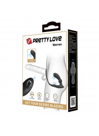 Черный вибростимулятор простаты Warren с эрекционным кольцом - Baile - в Подольске купить с доставкой