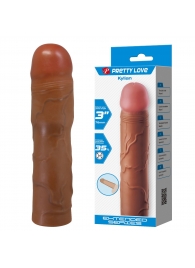 Коричневая насадка на пенис Kylian - 20,5 см. - Baile - в Подольске купить с доставкой