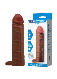 Коричневая насадка-удлинитель Kaile - 15 см. - Baile - в Подольске купить с доставкой