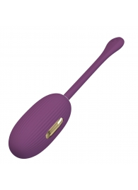 Фиолетовое виброяйцо с электростимуляцией Doreen - Baile - купить с доставкой в Подольске