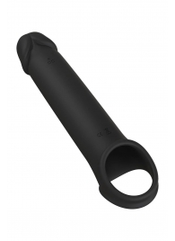 Черная насадка-удлинитель с вибрацией Vibrating Extender With Remote - Dream Toys - в Подольске купить с доставкой