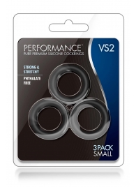 Набор из 3 черных эрекционных колец Black Small Penis Rings - Blush Novelties - в Подольске купить с доставкой