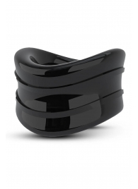 Черное эрекционное кольцо на мошонку Beef Ball Stretcher Snug - Blush Novelties - в Подольске купить с доставкой