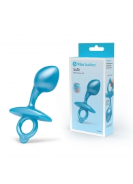 Голубая анальная пробка для массажа простаты Bulb Silicone Prostate Plug - 10,7 см. - b-Vibe - в Подольске купить с доставкой