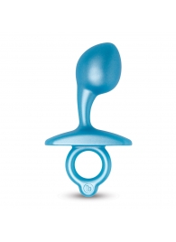 Голубая анальная пробка для массажа простаты Bulb Silicone Prostate Plug - 10,7 см. - b-Vibe - в Подольске купить с доставкой