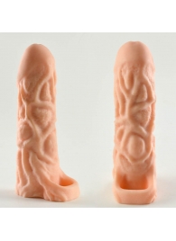 Телесная насадка-удлинитель Okoto с богатым рельефом поверхности - 16 см. - Sitabella - в Подольске купить с доставкой