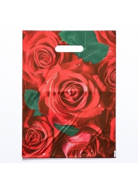 Пакет с цветочным принтом и вырубной ручкой (30х40 см) - Сима-Ленд - купить с доставкой в Подольске