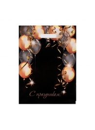 Пакет с вырубной ручкой и принтом в виде шариков (30х40 см) - Сима-Ленд - купить с доставкой в Подольске