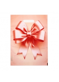 Пакет с принтом в виде банта с вырубной ручкой (30х40 см) - Сима-Ленд - купить с доставкой в Подольске
