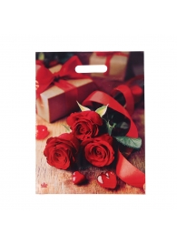 Пакет с принтом в виде роз (31х40 см) - Сима-Ленд - купить с доставкой в Подольске