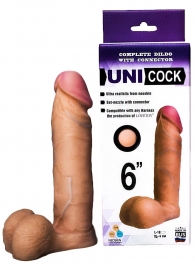 Насадка для страпона фаллической формы UNICOCK 6  - 18 см. - LOVETOY (А-Полимер) - купить с доставкой в Подольске