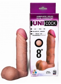 Фаллическая насадка для страпона UNICOCK 8  - 20 см. - LOVETOY (А-Полимер) - купить с доставкой в Подольске