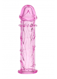 Розовая насадка фаллической формы - 12,5 см. - A-toys - в Подольске купить с доставкой