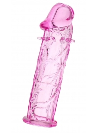 Розовая насадка фаллической формы - 12,5 см. - A-toys - в Подольске купить с доставкой