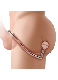 Кольцо на пенис с анальным стимулятором Stainless Steel Anal Hook   Cock Ring - BlueLine - в Подольске купить с доставкой