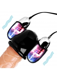 Черная стимулирующая насадка для головки полового члена Multi Speed Vibrating Penis Head Teaser - XR Brands - в Подольске купить с доставкой