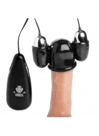 Черная стимулирующая насадка для головки полового члена Multi Speed Vibrating Penis Head Teaser - XR Brands - в Подольске купить с доставкой