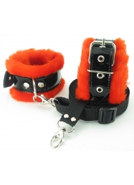 Набор на кровать с красным мехом BDSM Light - БДСМ Арсенал - купить с доставкой в Подольске