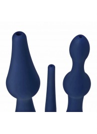 Набор из 3 универсальных насадок для анального душа Universal 3 Piece Silicone Enema Attachment Set - XR Brands - купить с доставкой в Подольске