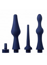Набор из 3 универсальных насадок для анального душа Universal 3 Piece Silicone Enema Attachment Set - XR Brands - купить с доставкой в Подольске