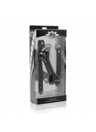 Черный кляп в форме косточки Hound Adjustable Dog Bone Gag - XR Brands - купить с доставкой в Подольске