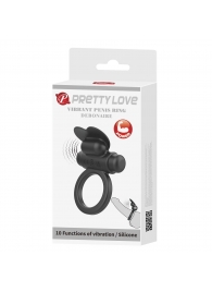 Черное эрекционное кольцо с вибропулей - Baile - в Подольске купить с доставкой