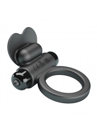 Черное эрекционное кольцо с вибропулей - Baile - в Подольске купить с доставкой