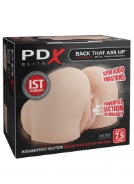 Телесный мастурбатор-полуторс с вибрацией и эффектом всасывания Back That Ass Up - Pipedream - в Подольске купить с доставкой