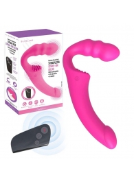 Розовый безремневой страпон Straples Strap-On Dildo - Erokay - купить с доставкой в Подольске