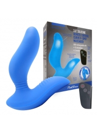 Синий вибромассажер простаты 3,5’’ Remote Control Curve P-spot Massager - 12 см. - Erokay - в Подольске купить с доставкой