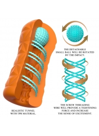 Оранжевый мастурбатор Victoria - Baile - в Подольске купить с доставкой