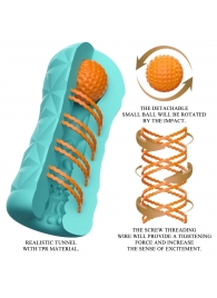 Аквамариновый мастурбатор Victoria - Baile - в Подольске купить с доставкой