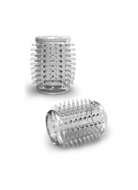 Прозрачная насадка с шипами STAY HARD COCK SLEEVE 01 CLEAR - Blush Novelties - в Подольске купить с доставкой