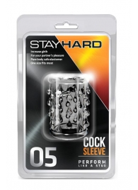 Прозрачная насадка с капельками STAY HARD COCK SLEEVE 05 CLEAR - Blush Novelties - в Подольске купить с доставкой