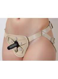 Бежевый пояс с двумя типами крепления насадок - LOVETOY (А-Полимер) - купить с доставкой в Подольске