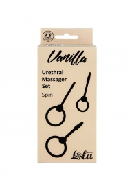 Набор из 3 черных уретральных массажеров Spin - Lola Games - купить с доставкой в Подольске