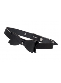 Черный кожаный чокер с бабочкой - Pecado - купить с доставкой в Подольске