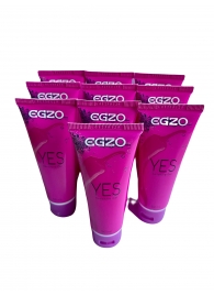 Набор из 10 согревающих лубрикантов на водной основе Egzo Yes (по 50 мл.) - EGZO - купить с доставкой в Подольске
