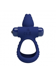 Синее эрекционное кольцо с вибрацией Luchito - Baile - в Подольске купить с доставкой