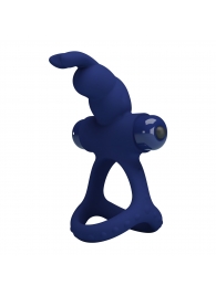 Синее эрекционное кольцо с вибрацией Luchito - Baile - в Подольске купить с доставкой