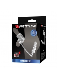 Прозрачная насадка на пенис и мошонку с анальным стимулятором Rilley - Baile - в Подольске купить с доставкой