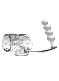 Прозрачная насадка на пенис и мошонку с анальным стимулятором Rilley - Baile - в Подольске купить с доставкой