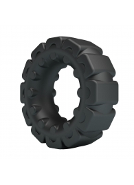 Черное фигурное силиконовое эрекционное кольцо Laiden - Baile - в Подольске купить с доставкой