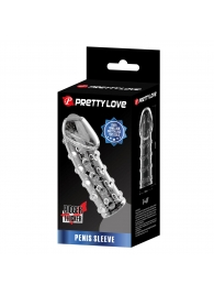 Прозрачная открытая насадка на пенис с бугорками - 19,8 см. - Baile - в Подольске купить с доставкой