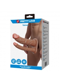 Реалистичная полая насадка на член для двойного проникновения Yairon - 17,5 см. - Baile - купить с доставкой в Подольске