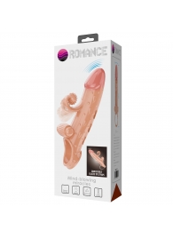 Телесная вибронасадка на пенис с подхватом мошонки - 20 см. - Baile - в Подольске купить с доставкой