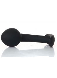 Черная анальная втулка Curved - 9 см. - Boys of Toys