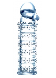 Прозрачная насадка на пенис с рельефом - 12 см. - Boys of Toys - в Подольске купить с доставкой