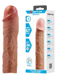 Удлиняющая насадка на пенис Stevenson - 20,5 см. - Baile - в Подольске купить с доставкой